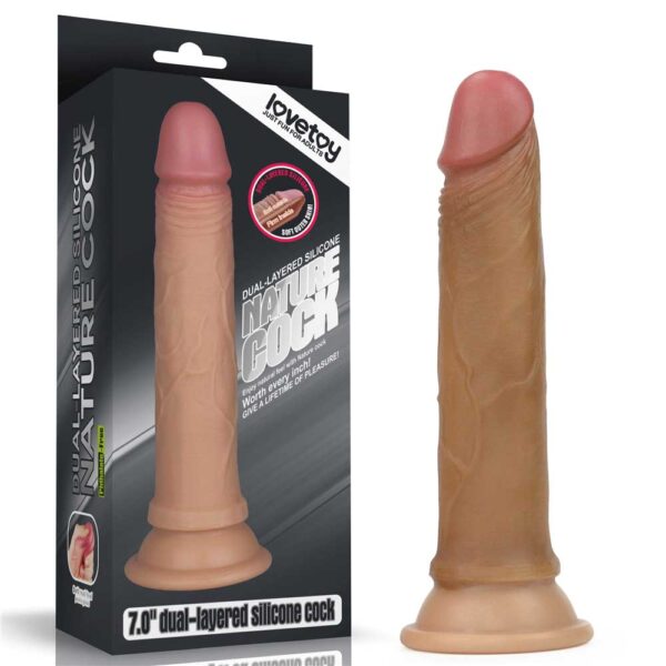 Nature Cock Lovetoy Dildo Din Silicon Realistic Dubl Densitate