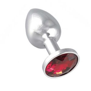 Butt Plug Metalic Mic Rimba / Bijuterie în Capăt