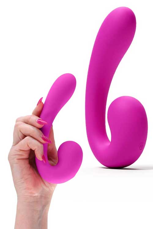Vibrator curbat pentru punctul G de culoare roz