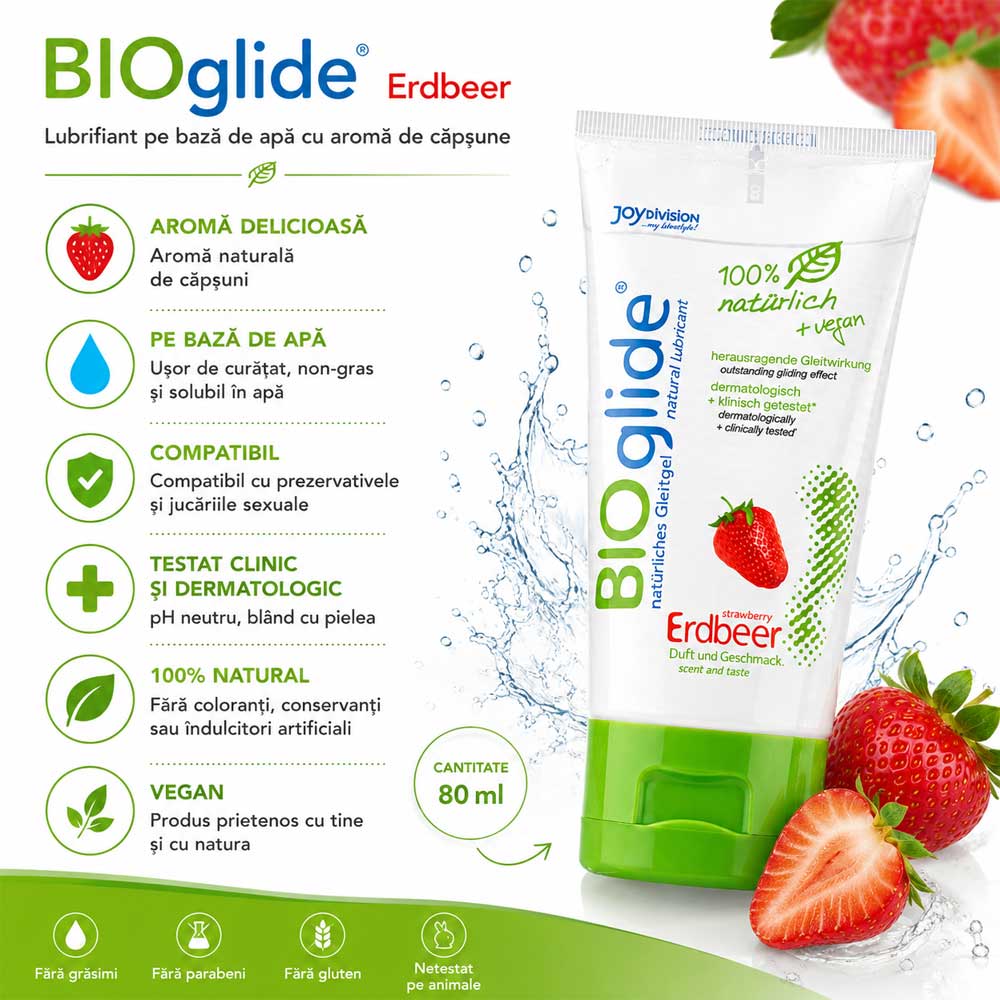 Lubrifiant-BIOglide-Erdbeer-Aromă-8