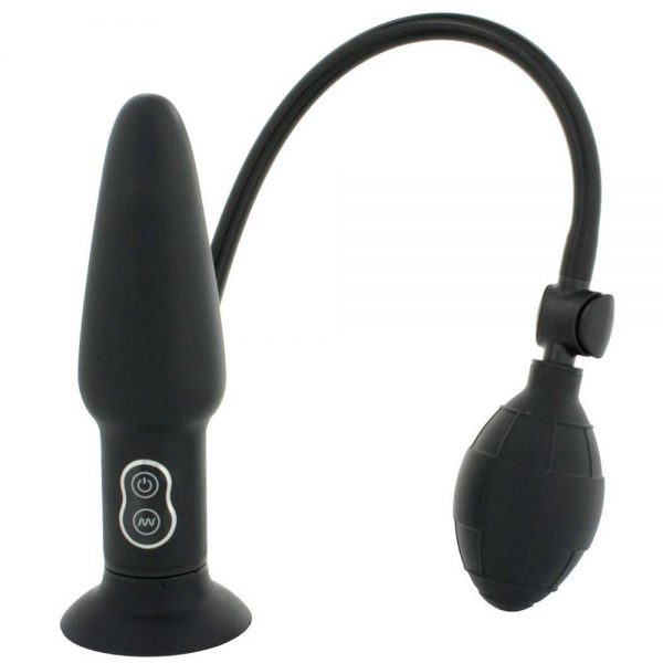 Malesation Inflatable Vibrating negru butt plug