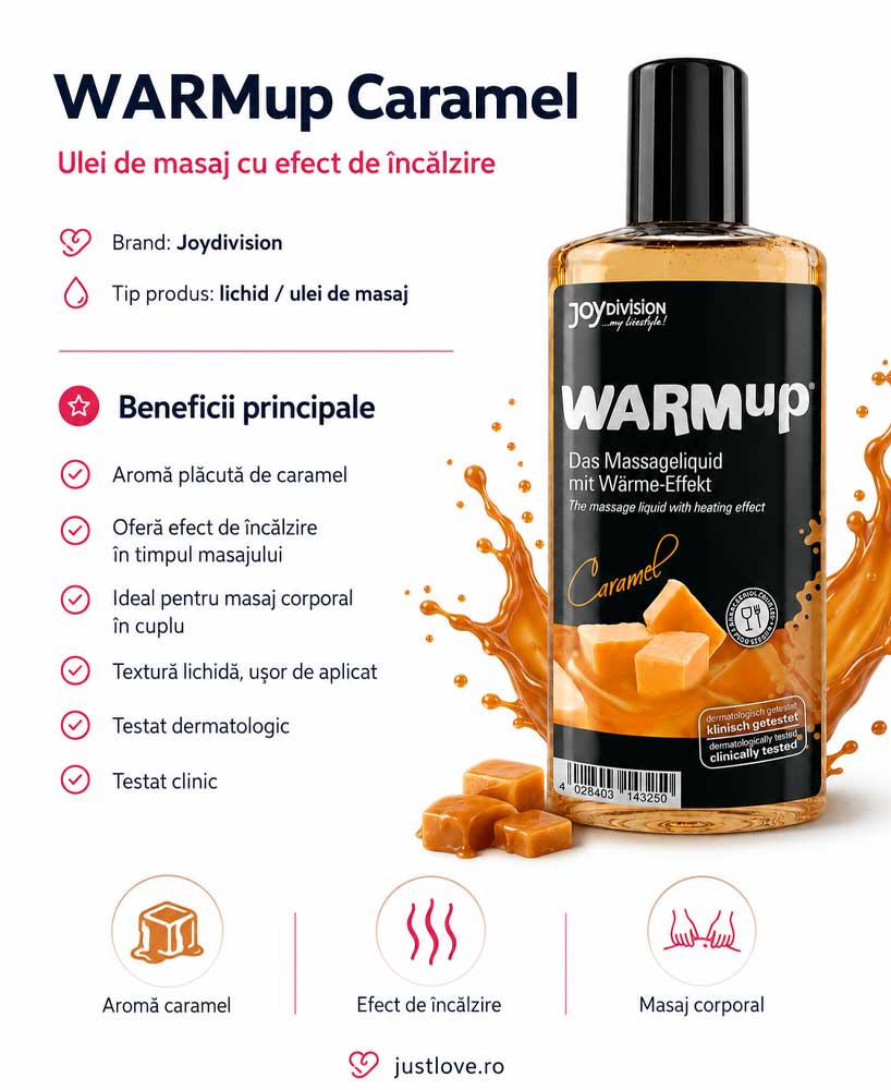 Ulei Masaj WARMup cu aromă de Caramel