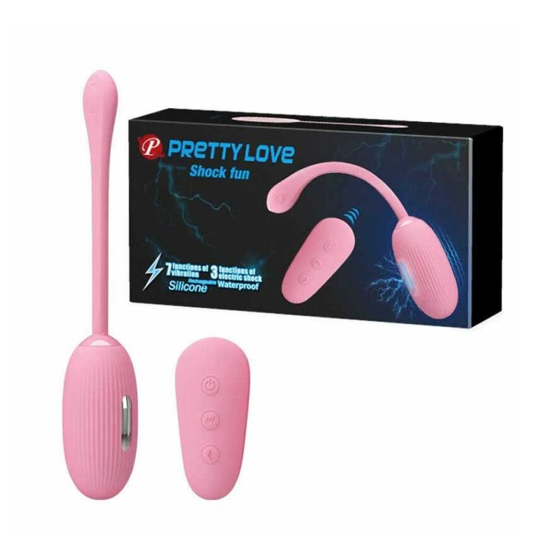 Ou-Vibrator-Pretty-Love-Shock-Fun-3-Niveluri-de-Stimulare-Electrică-&-7-Programe-de-Vibrație