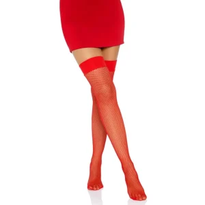 Jartiere Fishnet Roșii