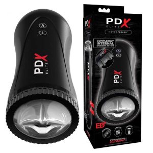 Moto Stroker PDX - Masturbator cu Vibrații, 14 cm