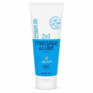 HOT Massage & Glide Gel 2in1 Silky Touch - Ulei de Masaj cu Efect de Lubrifiant pe Bază de Apă, 200 ml