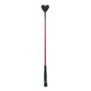 Heart Crop - Cravașă din Piele, cu Varf în Formă de Inimioară, 66 cm