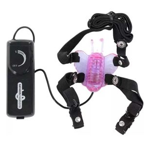 Strap On Micro Butterfly - Mov, 5 cm