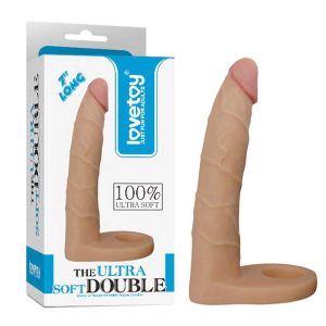 Strap On Realistic The Ultra Double - Culoare Flesh, 17.8 cm