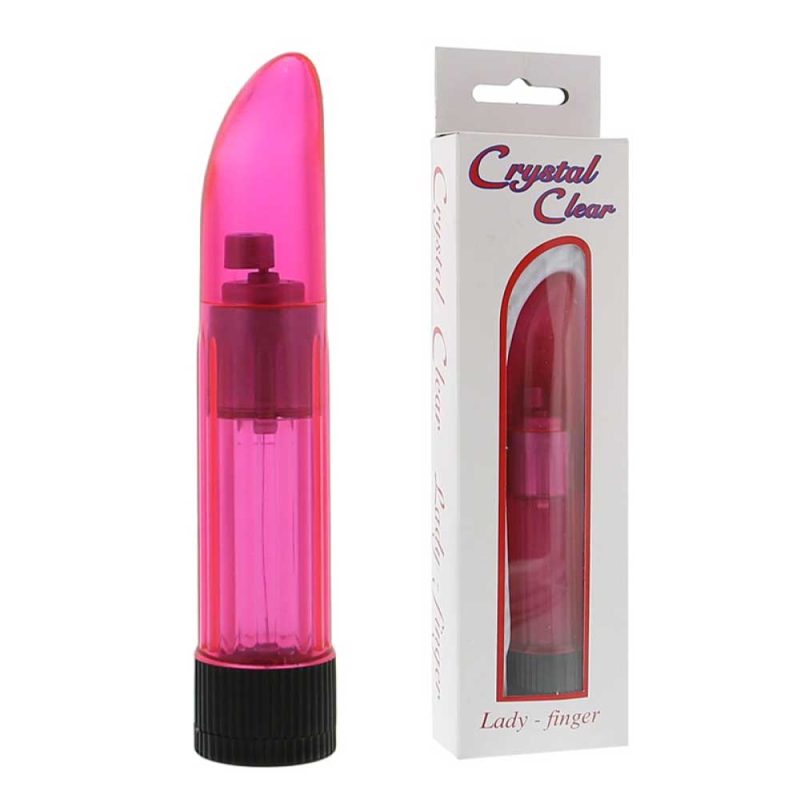 Vibrator-Lady-Finger-Crystal-Clear-–-Mic,-Discret-&-Puternic