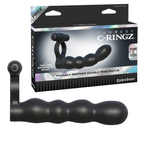 Inel-Pentru-Penis-cu-Dildo-Fantasy-Posable-Partner