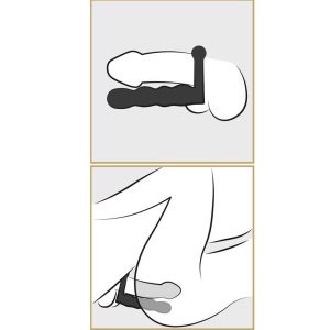Inel Pentru Penis cu Dildo Fantasy Posable Partner