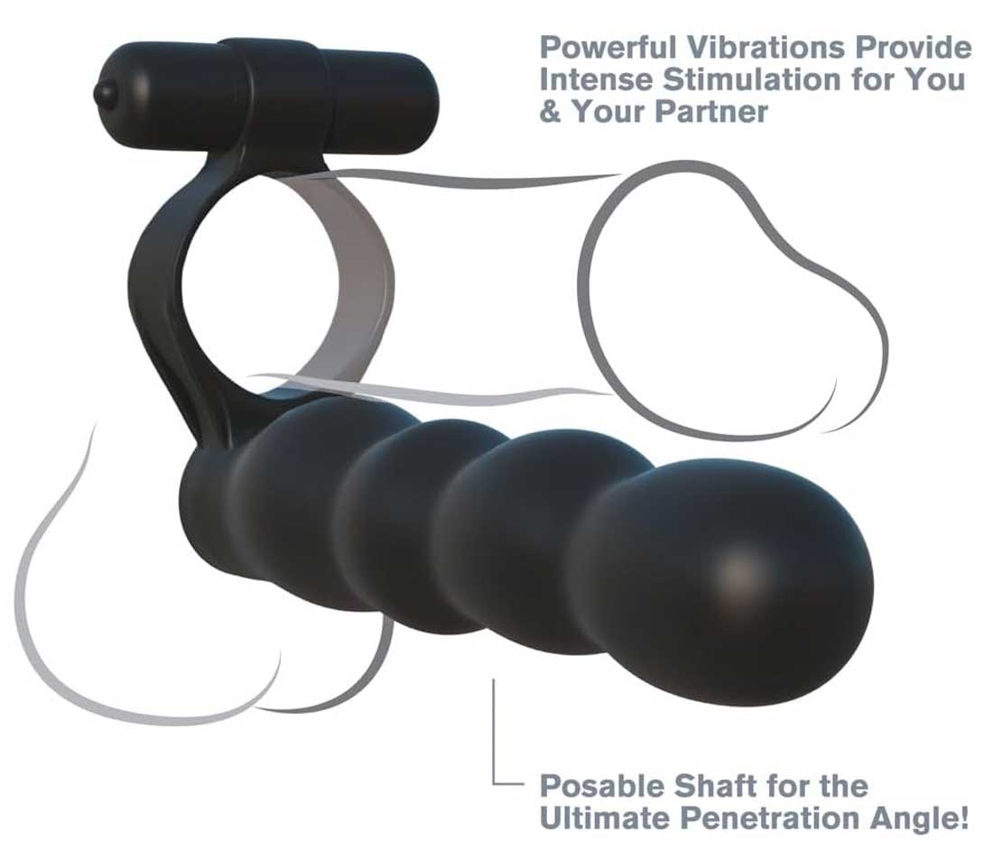 Inel Pentru Penis cu Dildo Fantasy Posable Partner