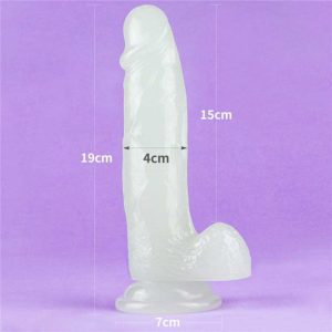 Dildo Realistic Fosforescent Lumino Play Just Fun For Adults