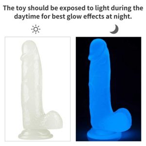 Dildo Realistic Fosforescent Lumino Play Just Fun For Adults
