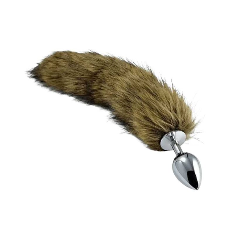 Butt-Plug-Metal-Anal-Tail-[Dop-Anal-cu-Coadă]-dop-anal