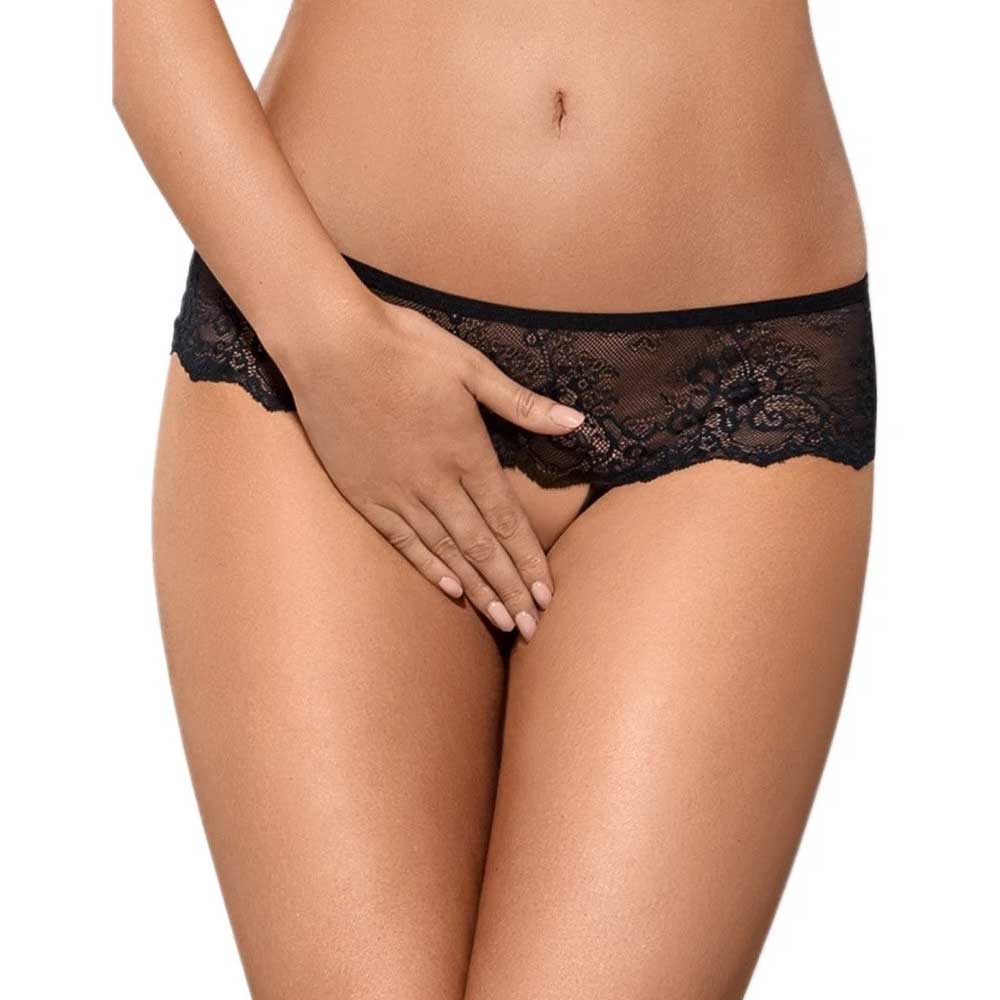 Chilot Sexy Merossa - Design Crotchless & Dantelă cu Motiv Floral - imagine 6