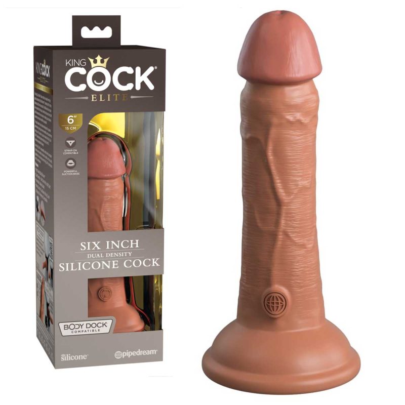 Dildo-Cu-Ventuza-6″-Dual-Density-Silicone-Cock