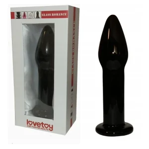 Dop Anal Glass Romance, Negru, Din Sticlă
