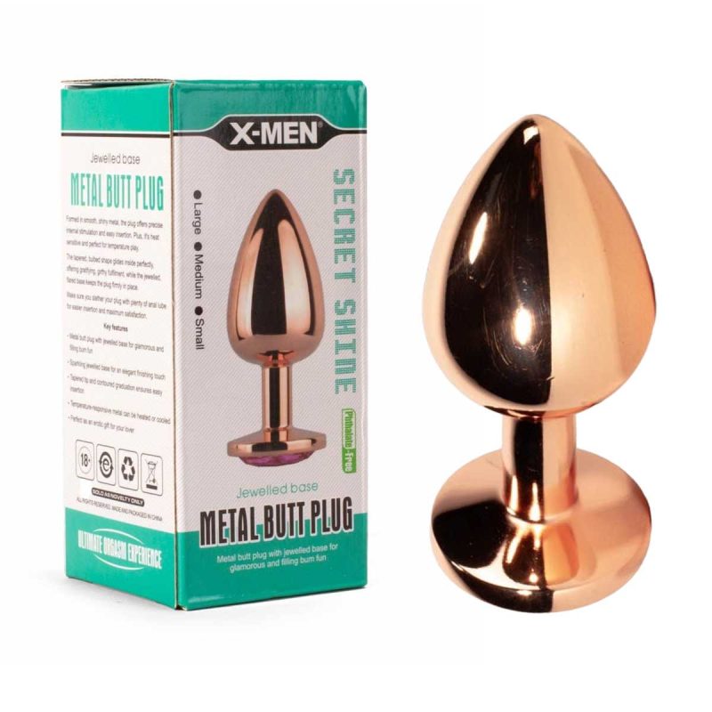 Dop-Anal-Secret-Shade-Metal-Butt-Plug-Rose