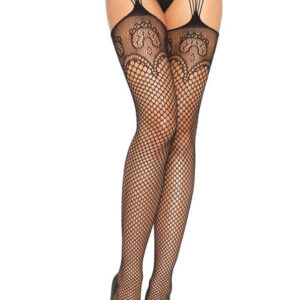 Net garterbelt stockings black O/S - Dressuri Sexy