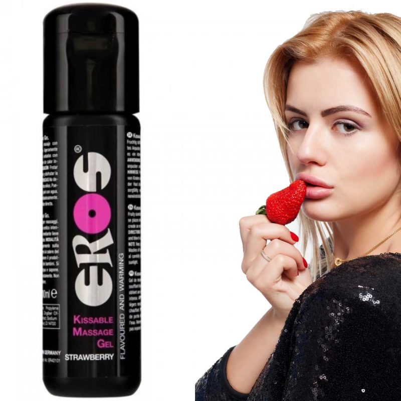 EROS-Pleasure-Kissable-Massage-Gel-Warming-–-STRAWBERRY-–-100ml