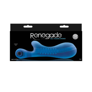 Renegade Ball Tugging Stroker Blue - Masturbatoare cu Vibrații