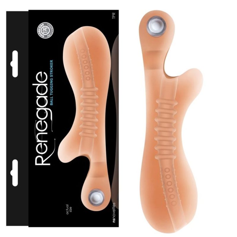 Masturbator-Cu-Vibrații-Renegade-–-Ball-Tugging-Stroker-–-White