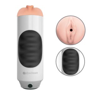 Masturbator-Pipedream-Extreme-Toyz-Mega-Grip-Vibrating-Stroker-Pussy,-Flesh