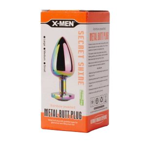 Secret Shine Metal Butt Plug Rainbow L