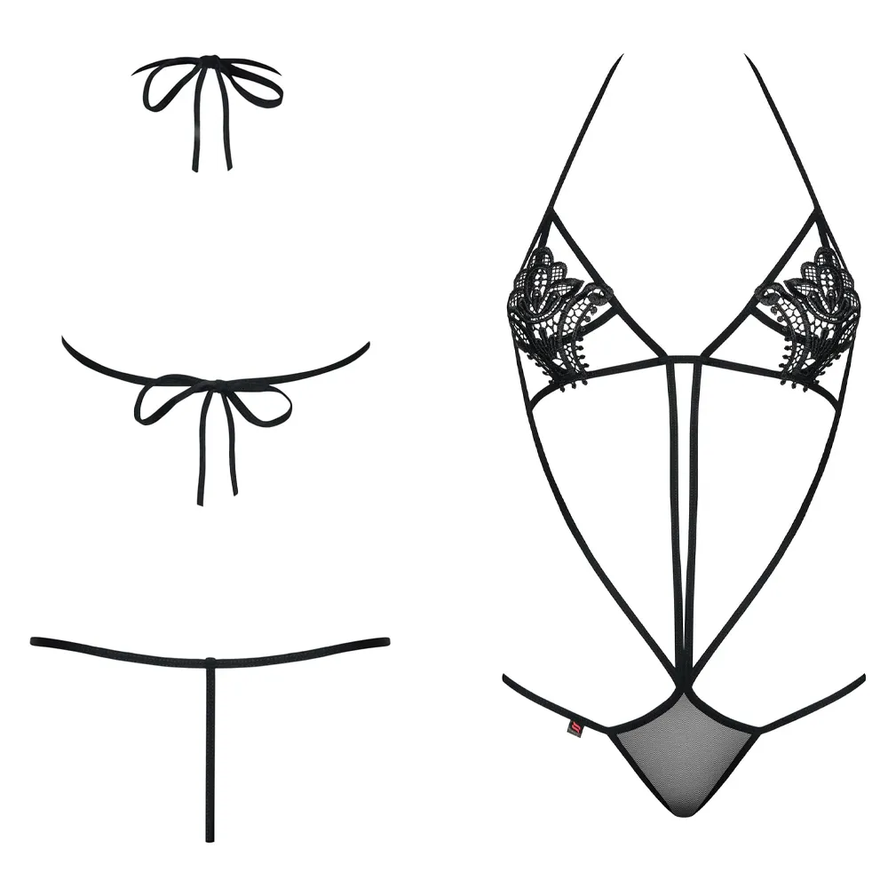 Body Teddy Luiza - Bretele Elastice, Halter & S/M - imagine 5