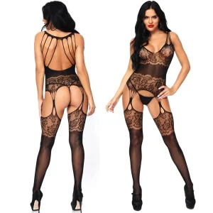 Bodystocking Leg Avenue Strappy Rose