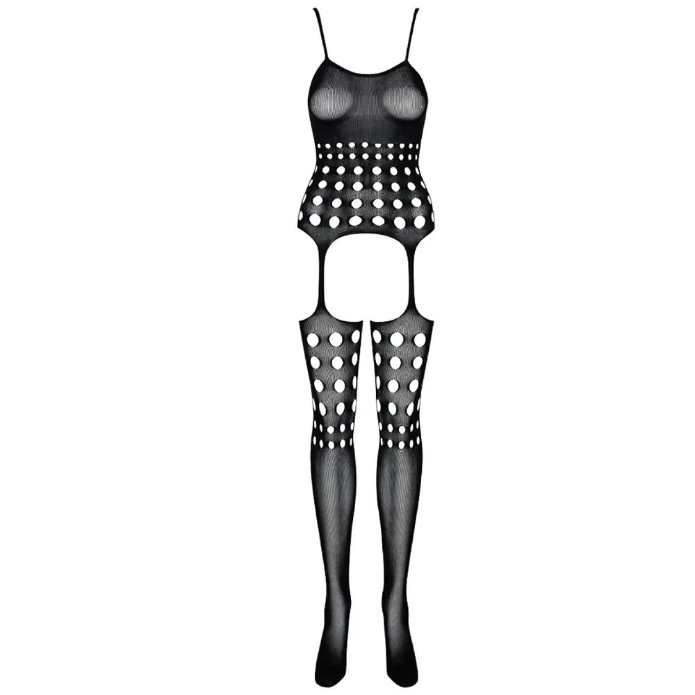 Bodystocking Obsessive G310 - Design 2-în-1 & Decupaje Rotunde - imagine 3