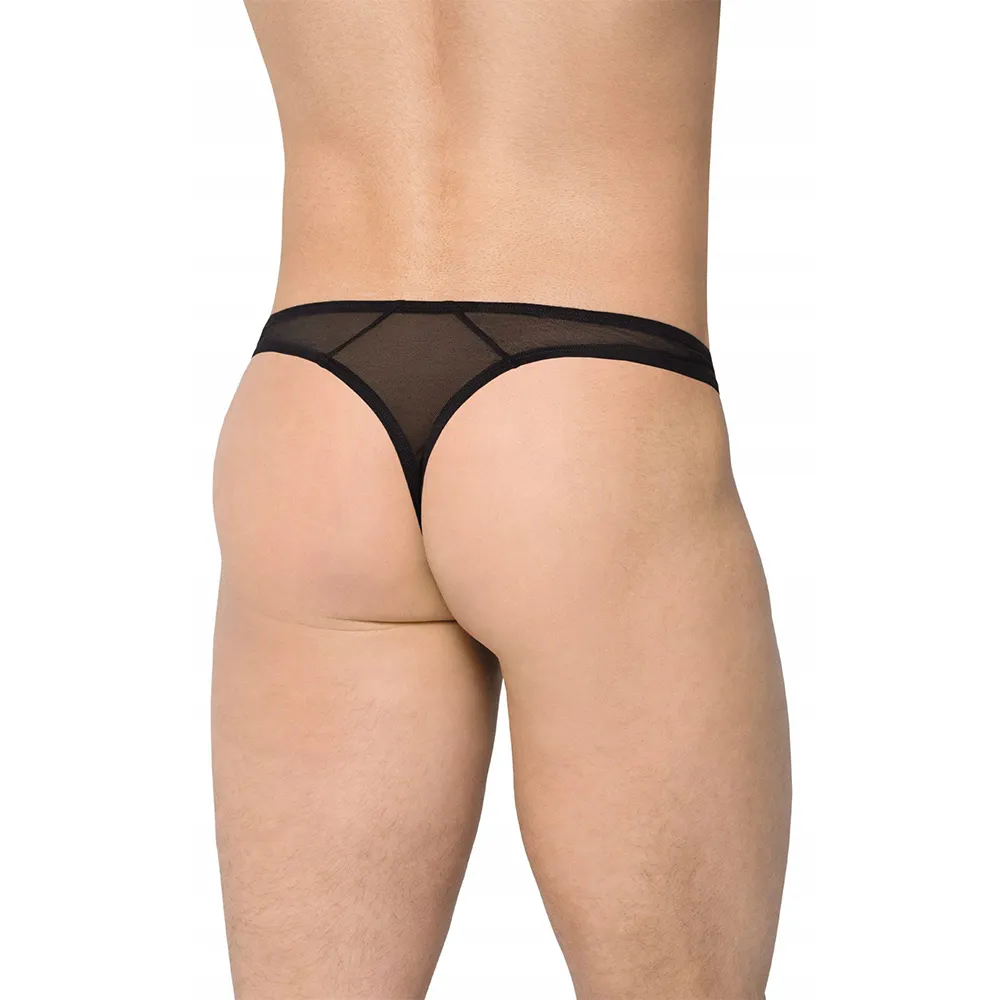 Chiloți Bărbați Mens Briefs 4525 - Plasă Transparentă Frontală & Material Elastic - imagine 2