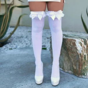 Ciorapi Sexy Albi Leg Avenue