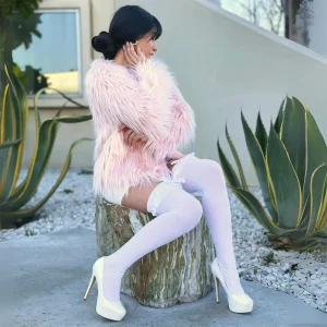 Ciorapi Sexy Albi Leg Avenue