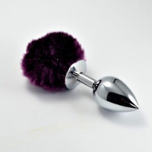 Pompon Metal Plug Small Purple - Butt Plug Clasic