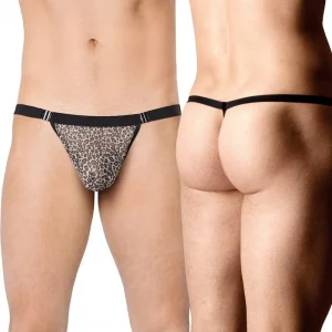String Bărbați Mens Thong 4528 - Print Leopard