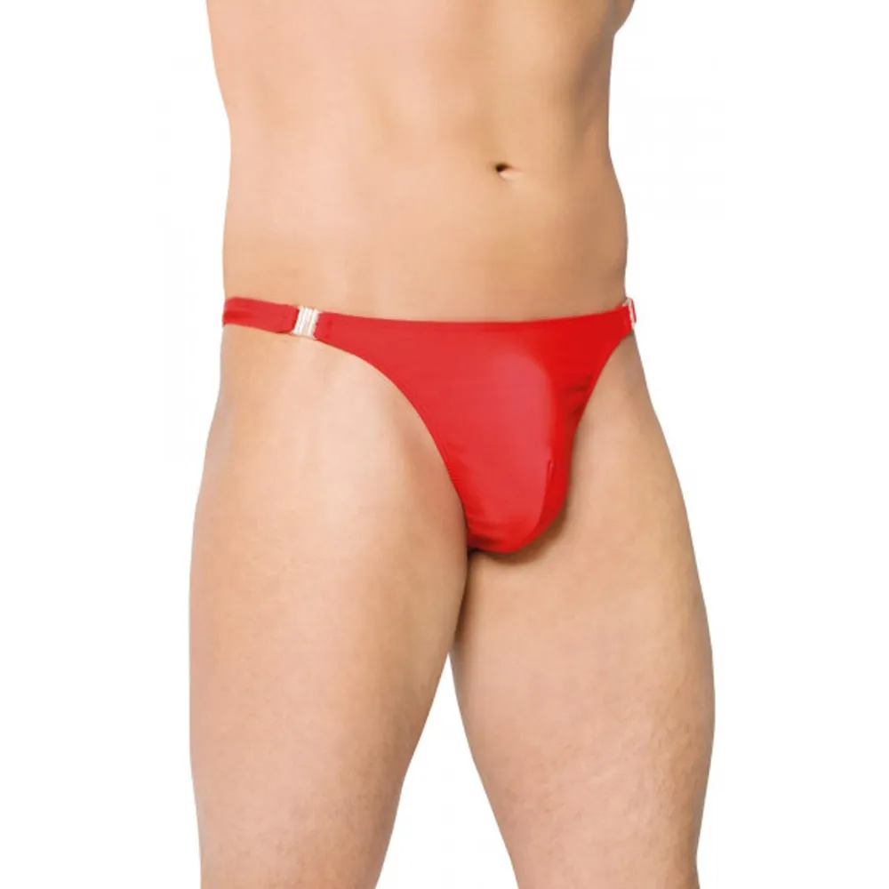 Thong Bărbați 4432 - Deschideri Laterale cu Capse & Material Satinat - imagine 2