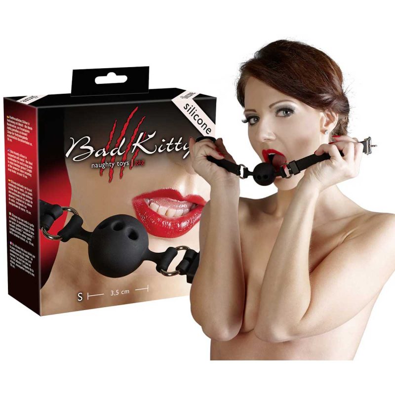Calus Bad Kitty Gag Silicone, Negru