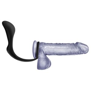 Inel Penis Anal Adventures Cock Ring Plug Black