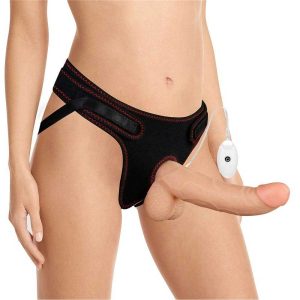 Set-Strap-ON-🔛-Vibrating-Easy,-21,5-cm-10-Funcții-Puternice-de-Vibrație
