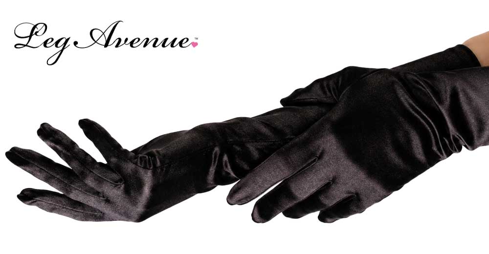 Wrist-Length-Satin-Gloves