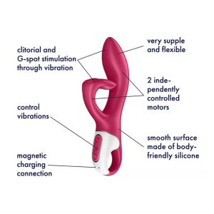 Satisfyer-Embrace-Me-Berry-–-Vibrator-Rabbit-cu-Mâner-&-3-Motoare-Puternice-functii
