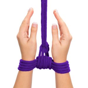 Sfoară Fetish Bondage Rope Purple Din Bumbac, 600 Cm