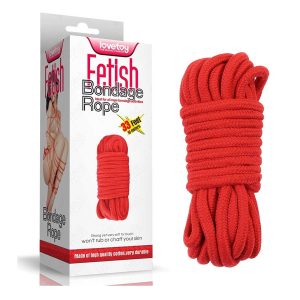 Sfoară Fetish Bondage Rope din Bumbac Roșu