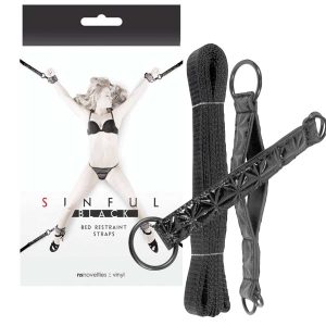 Sinful-Black-Bed-Restraint-Straps