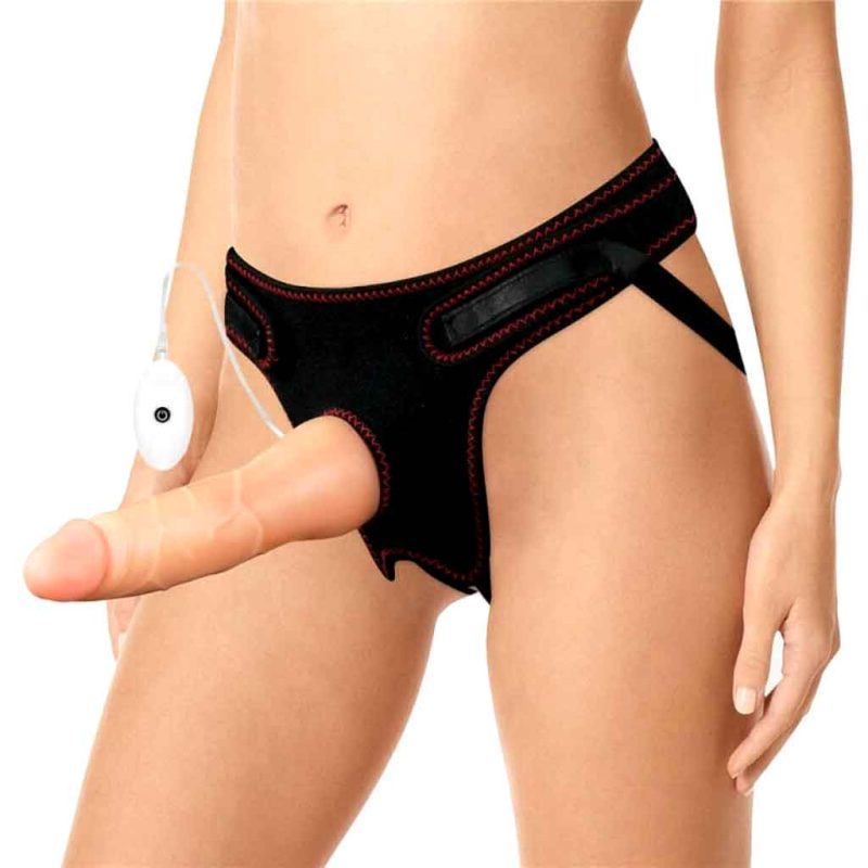 Strap On Vibrating Easy Strapon Set – Flesh, 19 Cm