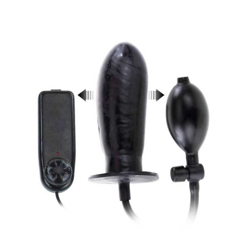 Vibrator-Gonflabil-Bigger-Joy-Inflatable-Penis-Black,-negru