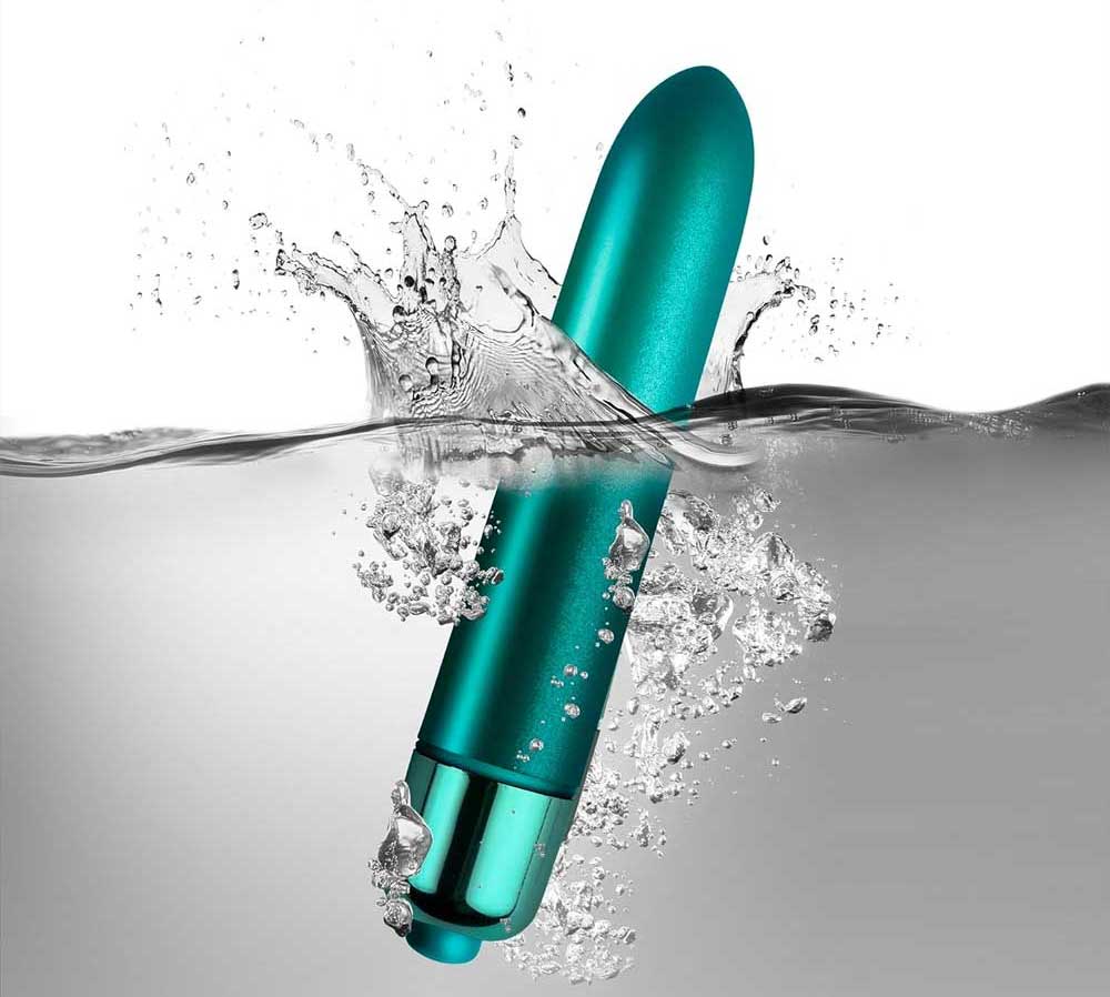 vibrator tip bullet testare rezistenta la apa, culoare turcoaz